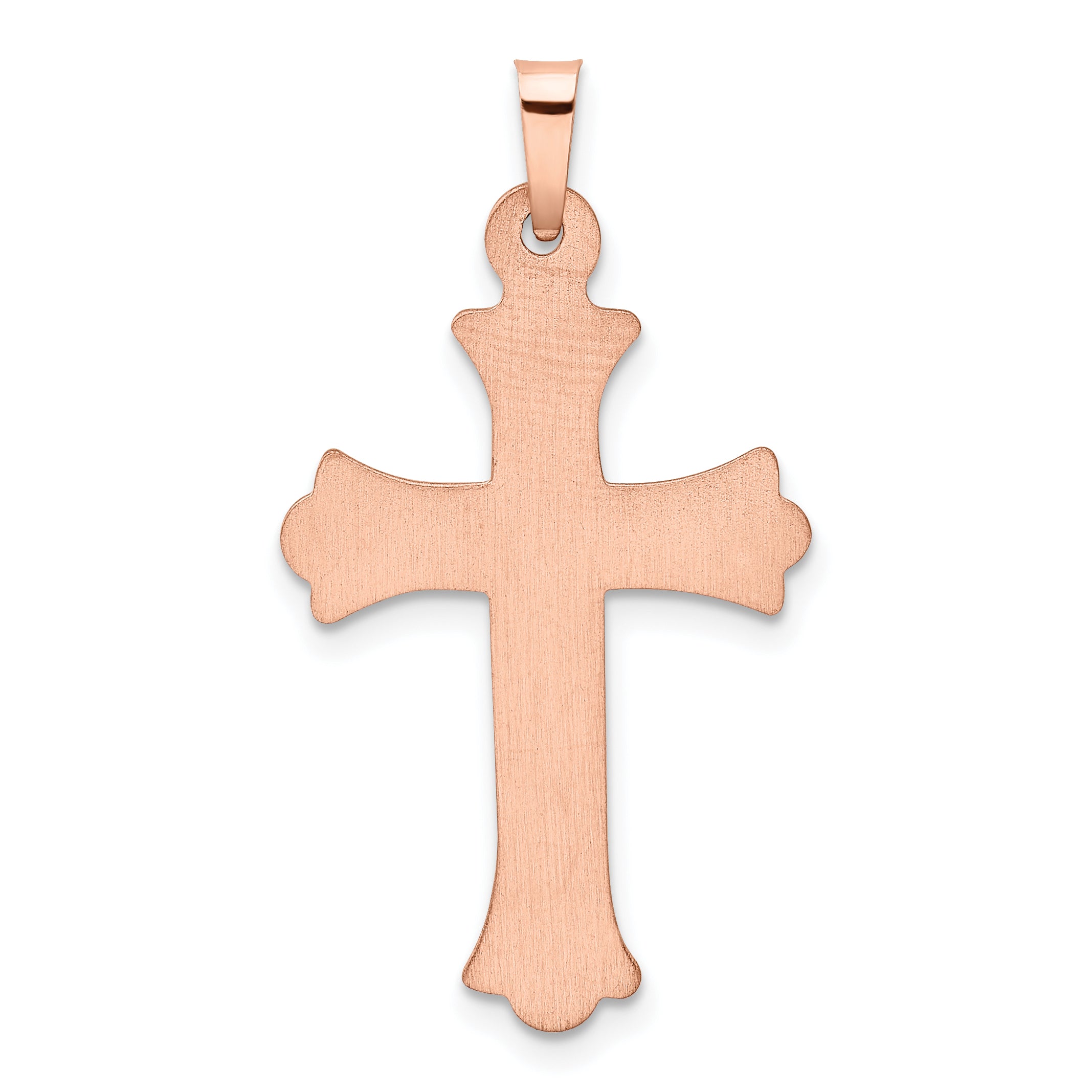 14K Two-tone Diamond Cross Pendant