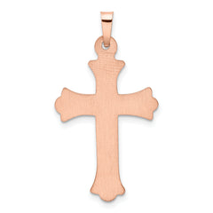 14K Two-tone Diamond Cross Pendant