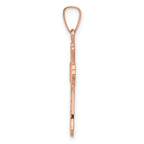 14K Rose Gold Cross Pendant