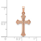 14K Rose Gold Cross Pendant