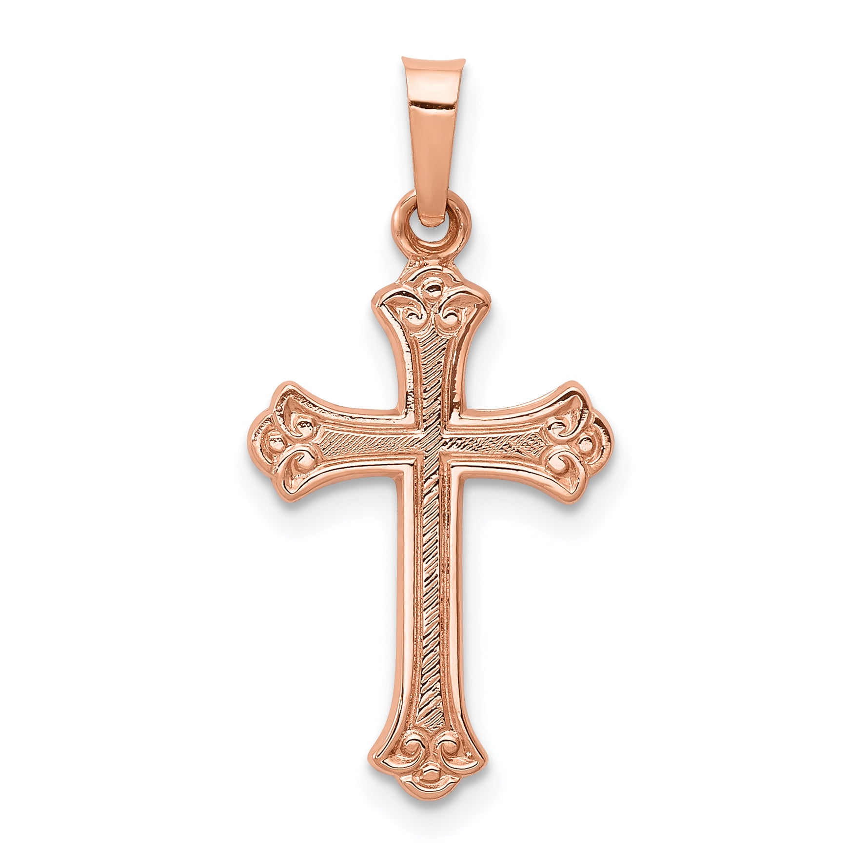 14k Rose Gold Cross Pendant Main image