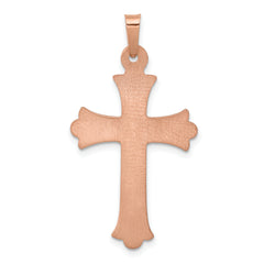 14K Two-tone Hollow Crucifix Pendant