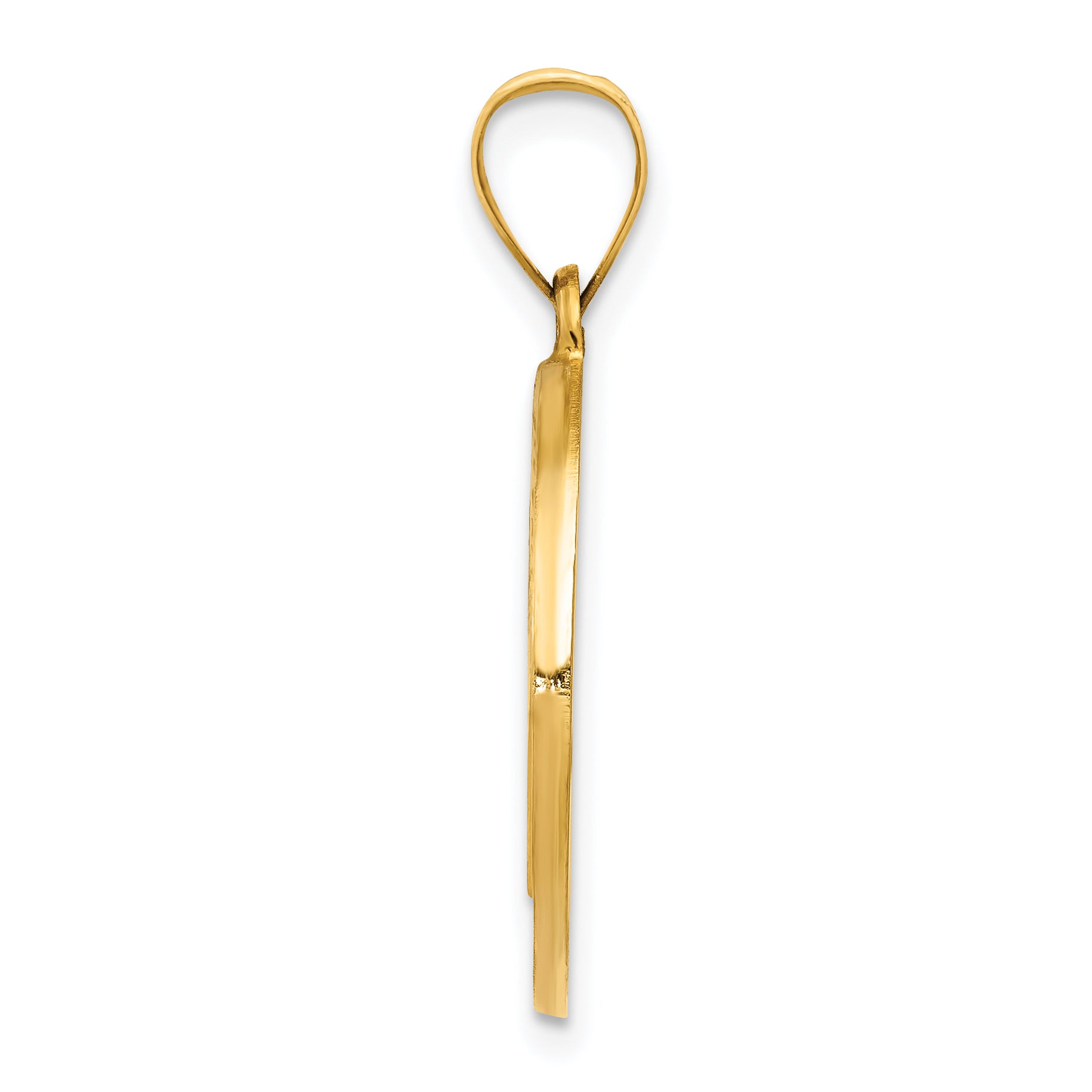 14K Polished and Satin St Benedict Hollow Medal Pendant Secondary image