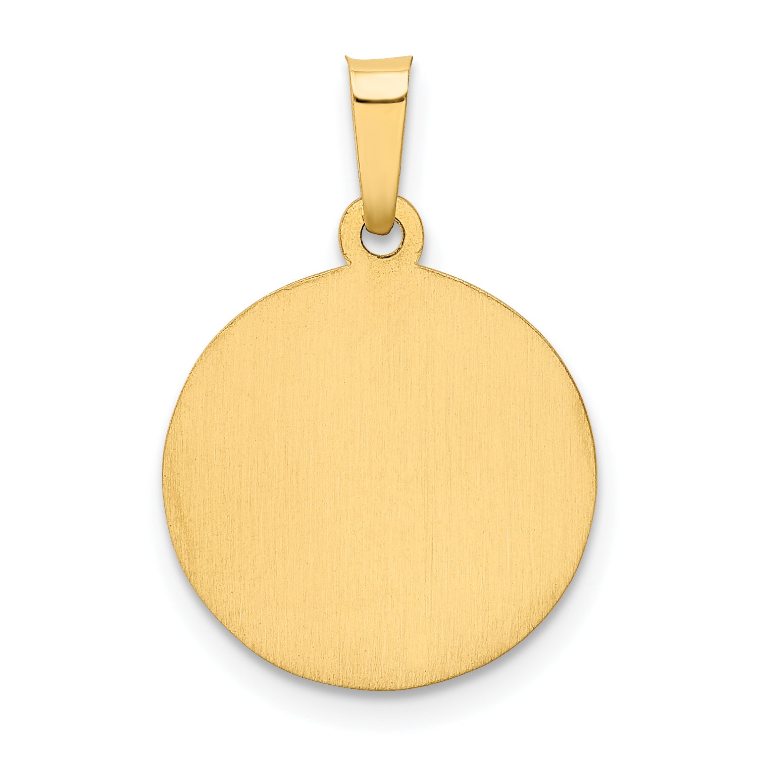 14K Polished and Satin Our Lady Guadalupe Medal Hollow Pendant