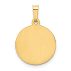 14K Polished and Satin Our Lady Guadalupe Medal Hollow Pendant