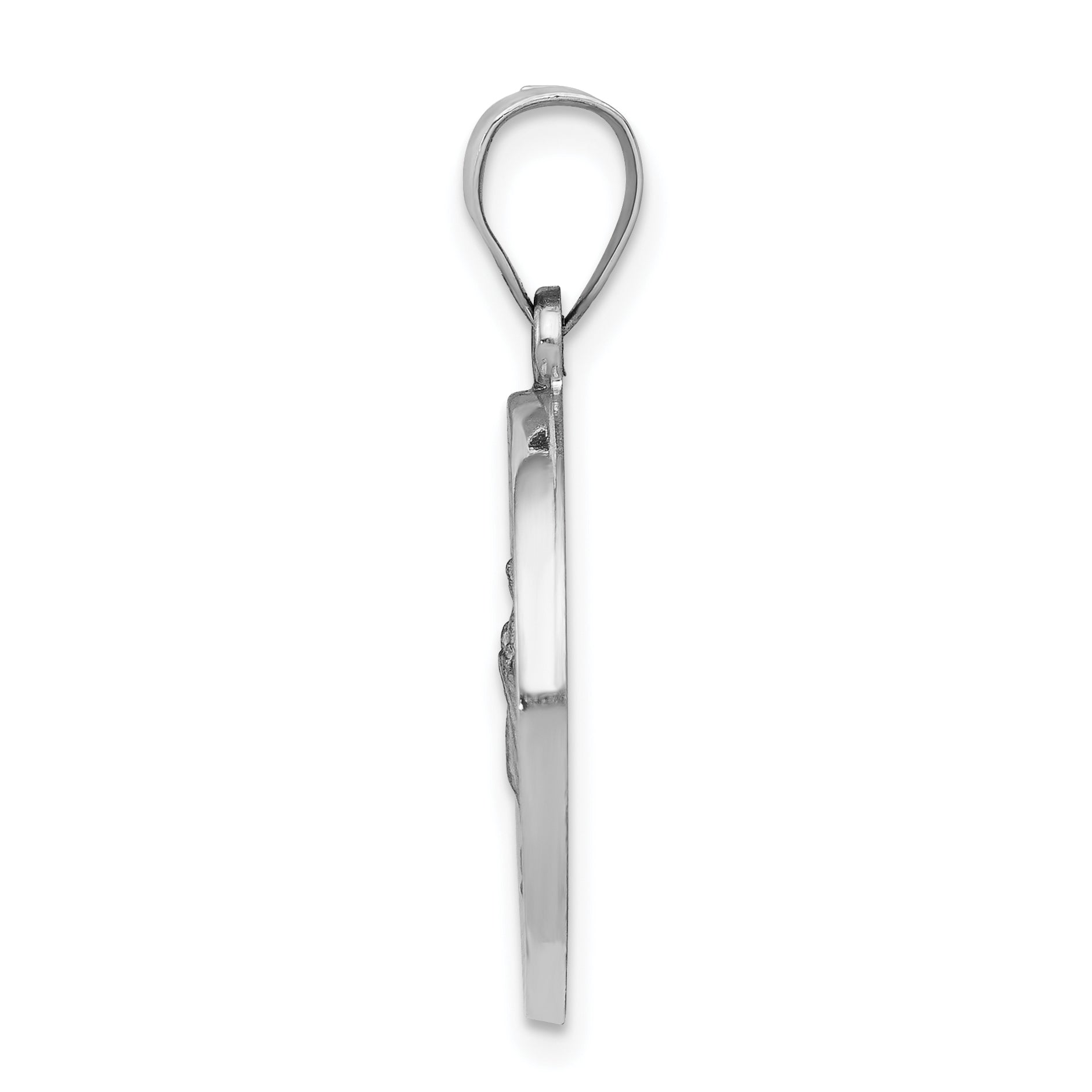 14K White Gold Lady of Guadalupe Medal Hollow Pendant Secondary image
