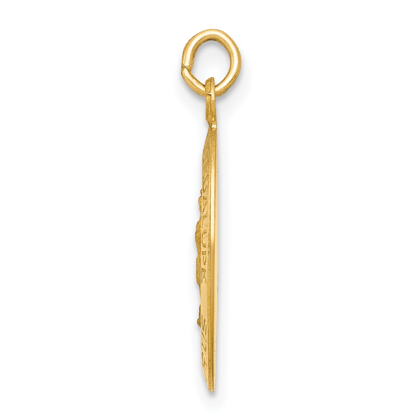 14K Polished and Satin Our Lady of Guadalupe Medal Pendant Secondary image