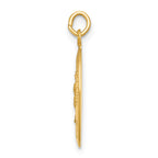 14K Polished and Satin Our Lady of Guadalupe Medal Pendant