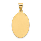 14K Polished and Satin Our Lady Guadalupe Medal Hollow Pendant