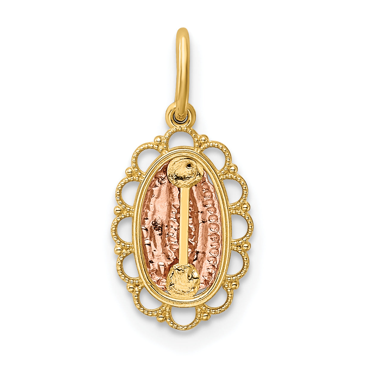 14K Two-tone Guadalupe Pendant
