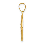 14K Polished/Satin Our Lady Perpetual Help Medal Hollow Pendant