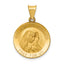 14k Polished and Satin Our Lady of Sorrows Medal Hollow Pendant