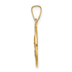 14K Matka Boska Czestochowska Reversible Medal Hollow Pendant