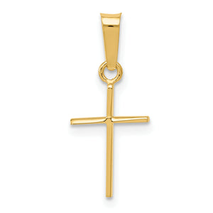 Cross Pendant in 14K Yellow Gold, 19mm - Sophia Jewelers