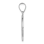 14K White Gold Our Guardian Angel Medal Hollow Pendant