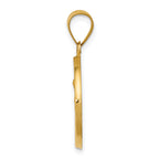 14K Polished and Satin St. Anne Medal Hollow Pendant