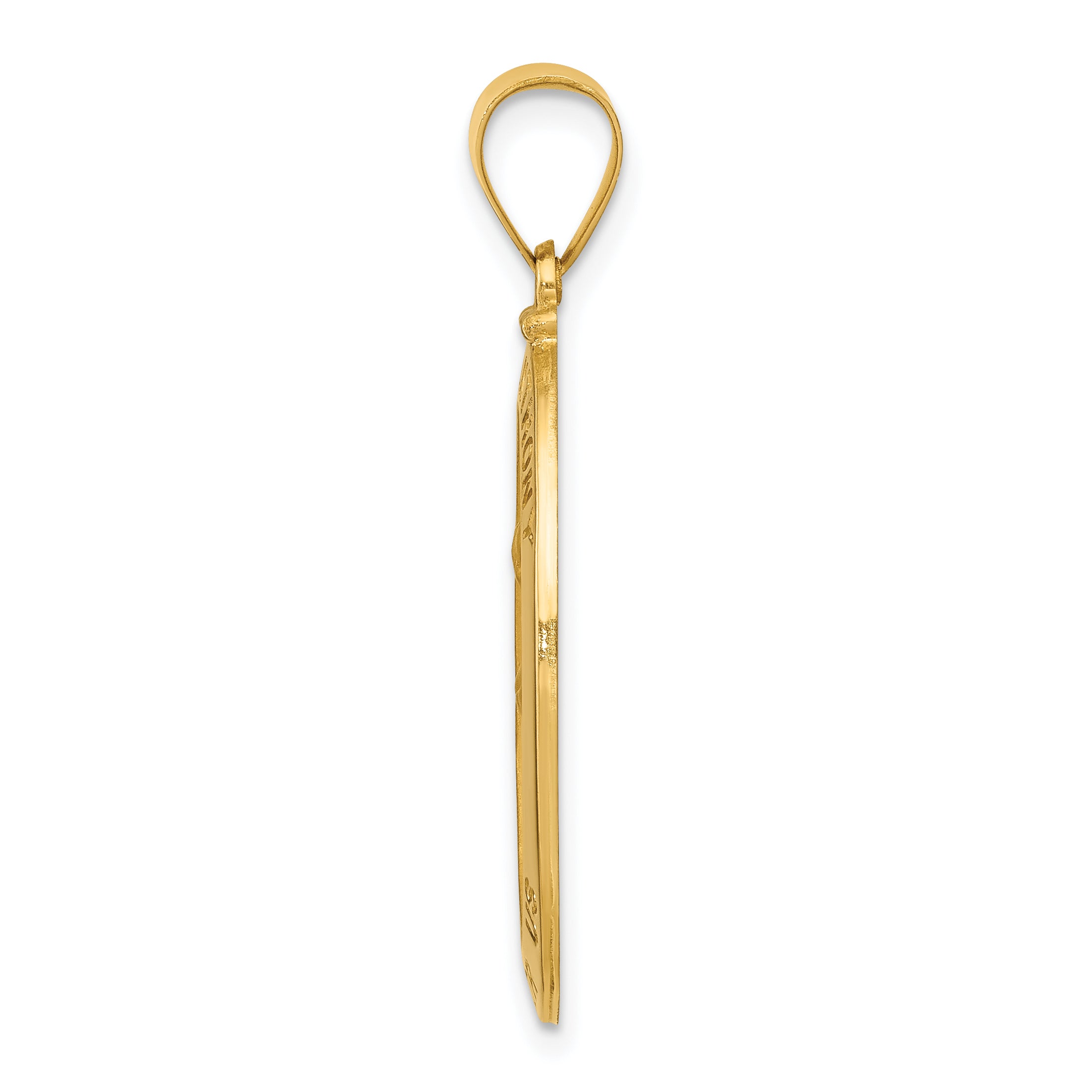 14K Polished and Satin St. Anthony Medal Hollow Pendant Secondary image