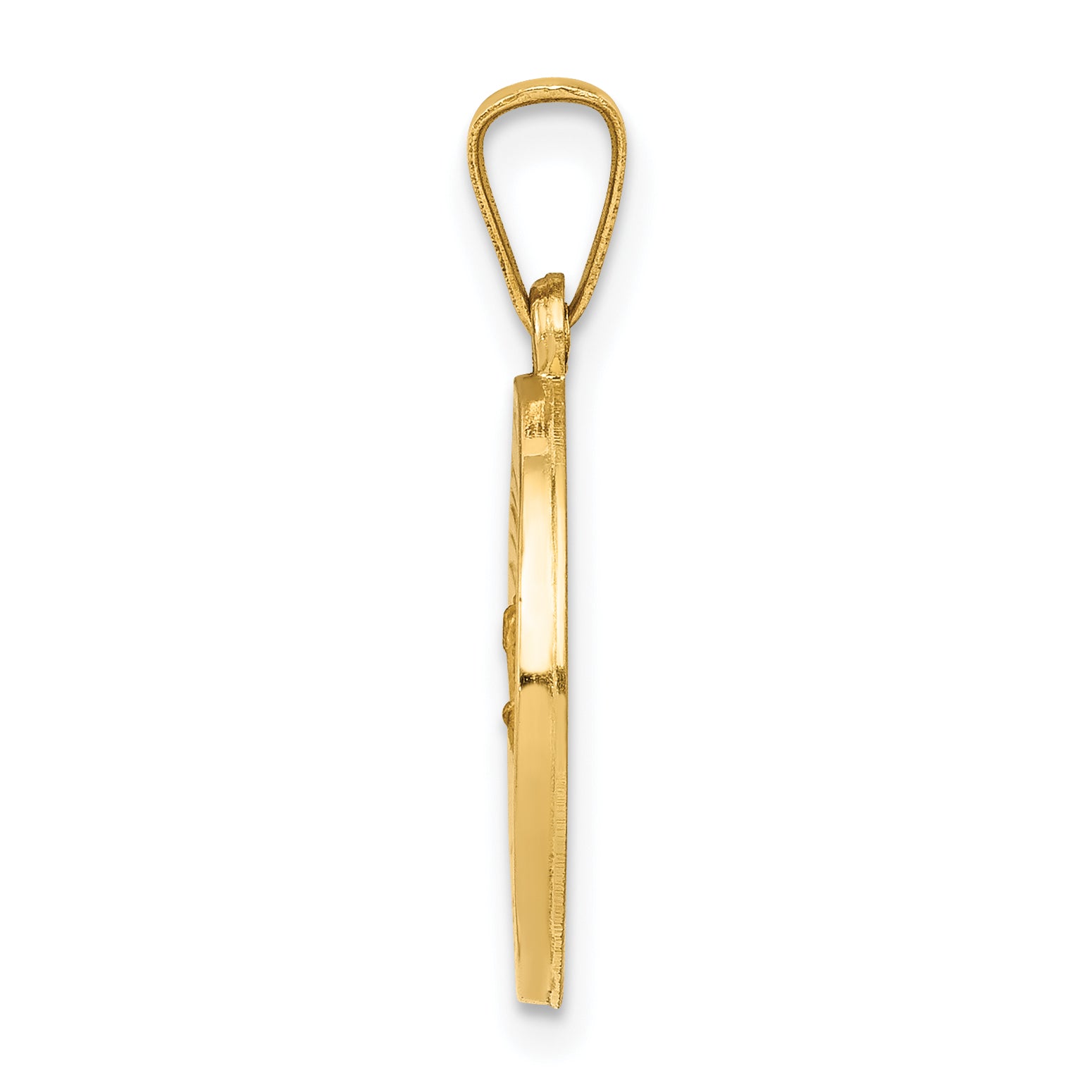 14K Polished and Satin St. Christopher Medal Hollow Pendant Secondary image