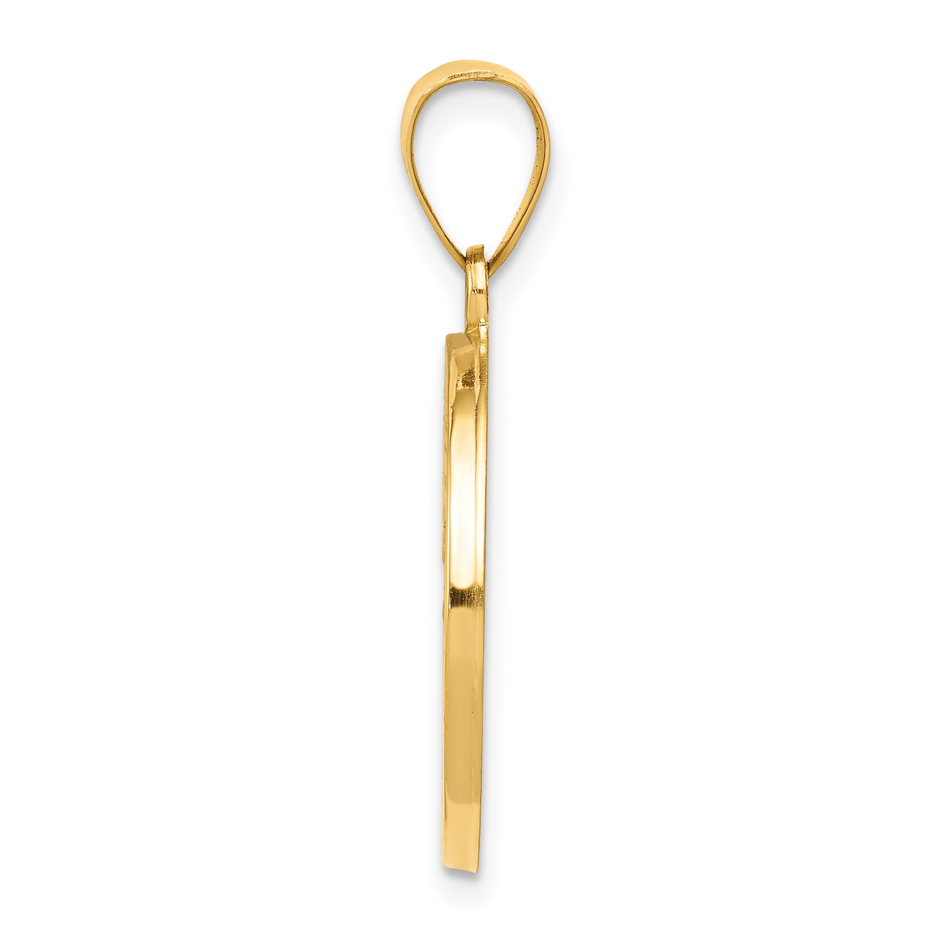 14K Polished and Satin St. Christopher Medal Hollow Pendant Secondary image