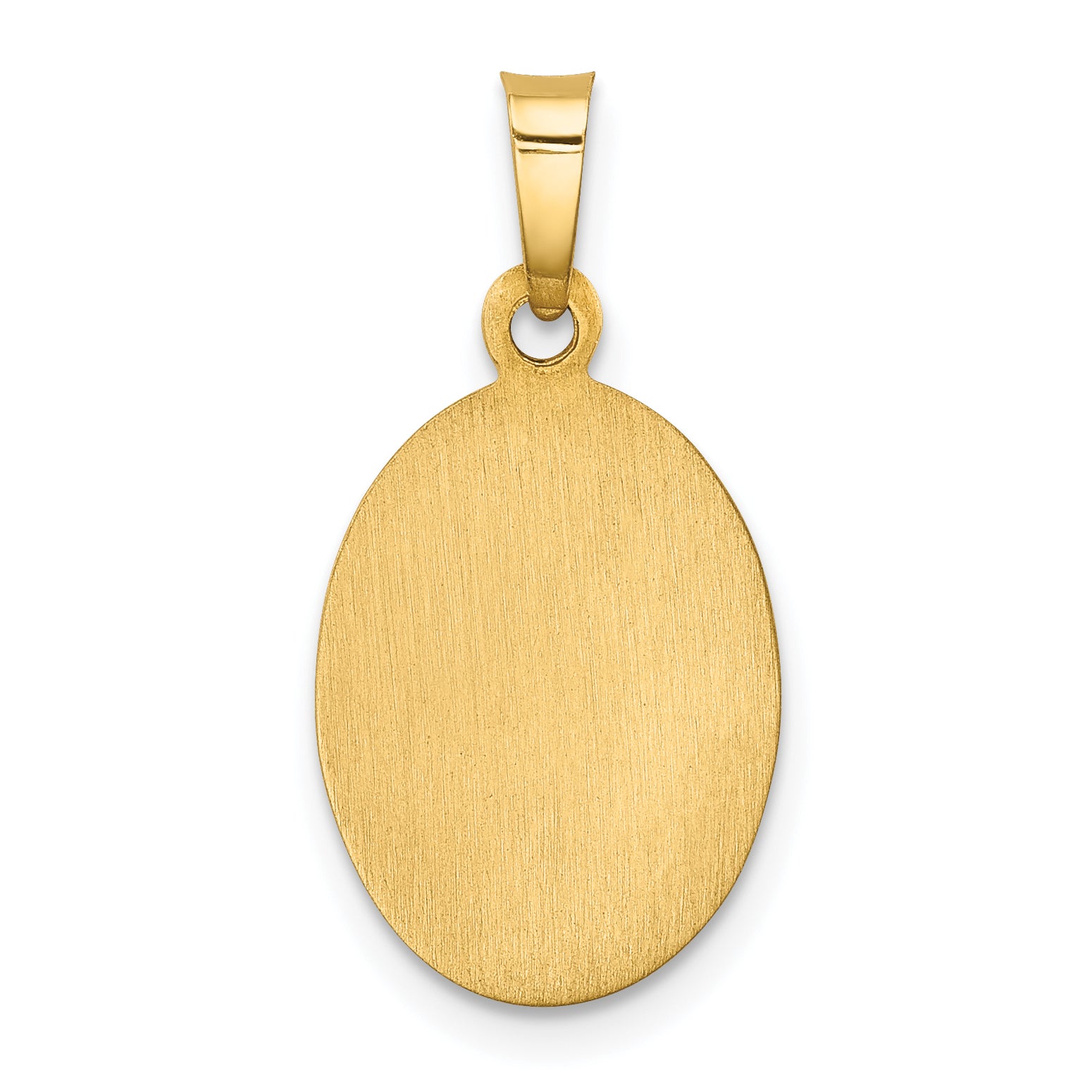 14K Polished and Satin St. Christopher Medal Hollow Pendant
