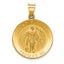 14k Polished and Satin St Florian Medal Hollow Pendant