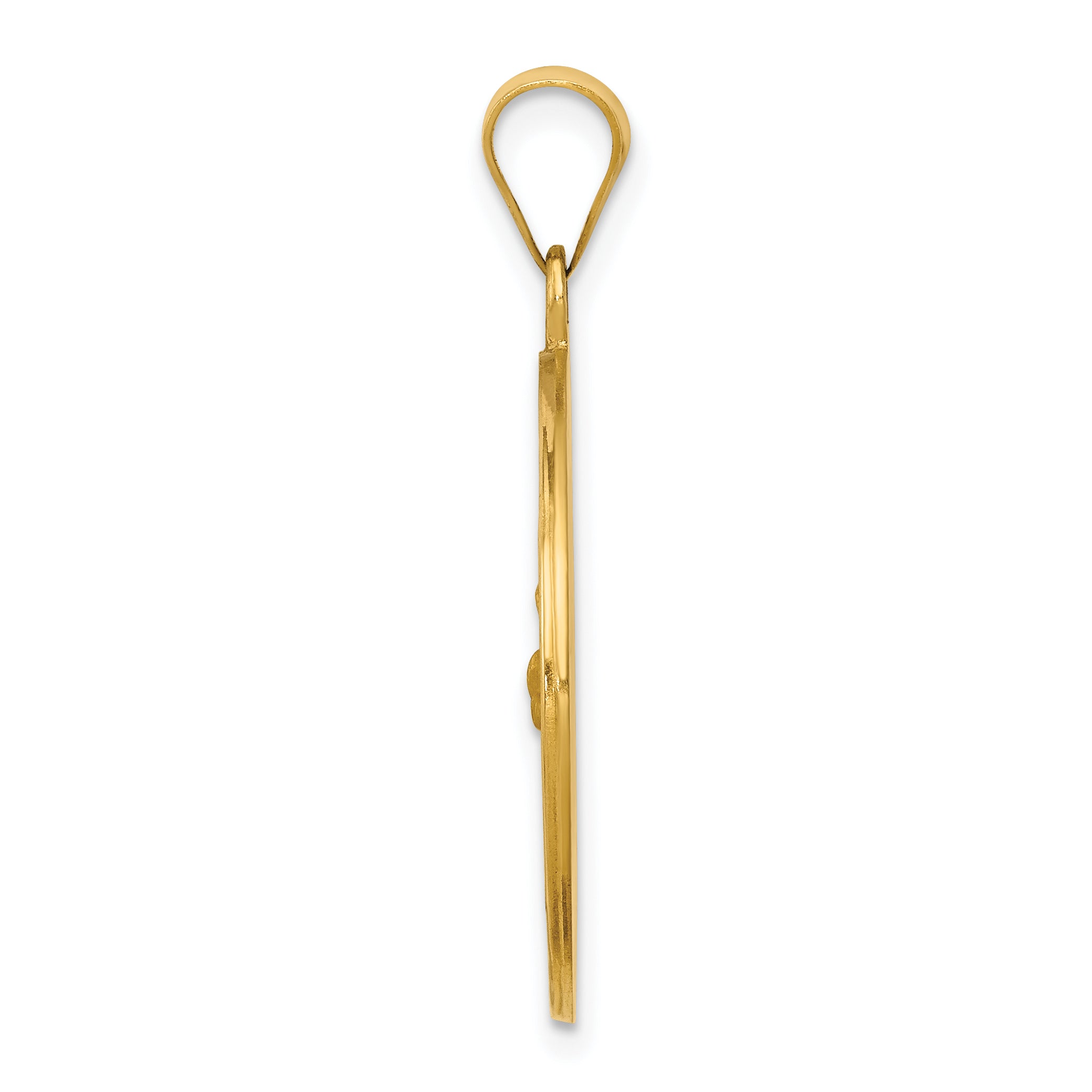 14K Polished and Satin St Francis Medal Hollow Pendant Secondary image
