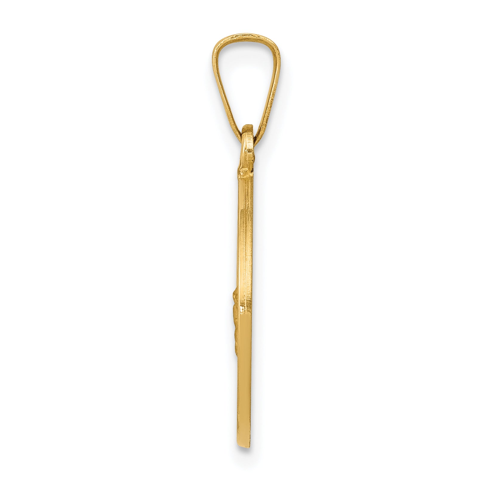 14K Polished and Satin St George Medal Hollow Pendant Secondary image
