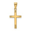 14k Laser Etched Cross Pendant