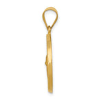 14K Polished and Satin St Gerard Medal Hollow Pendant