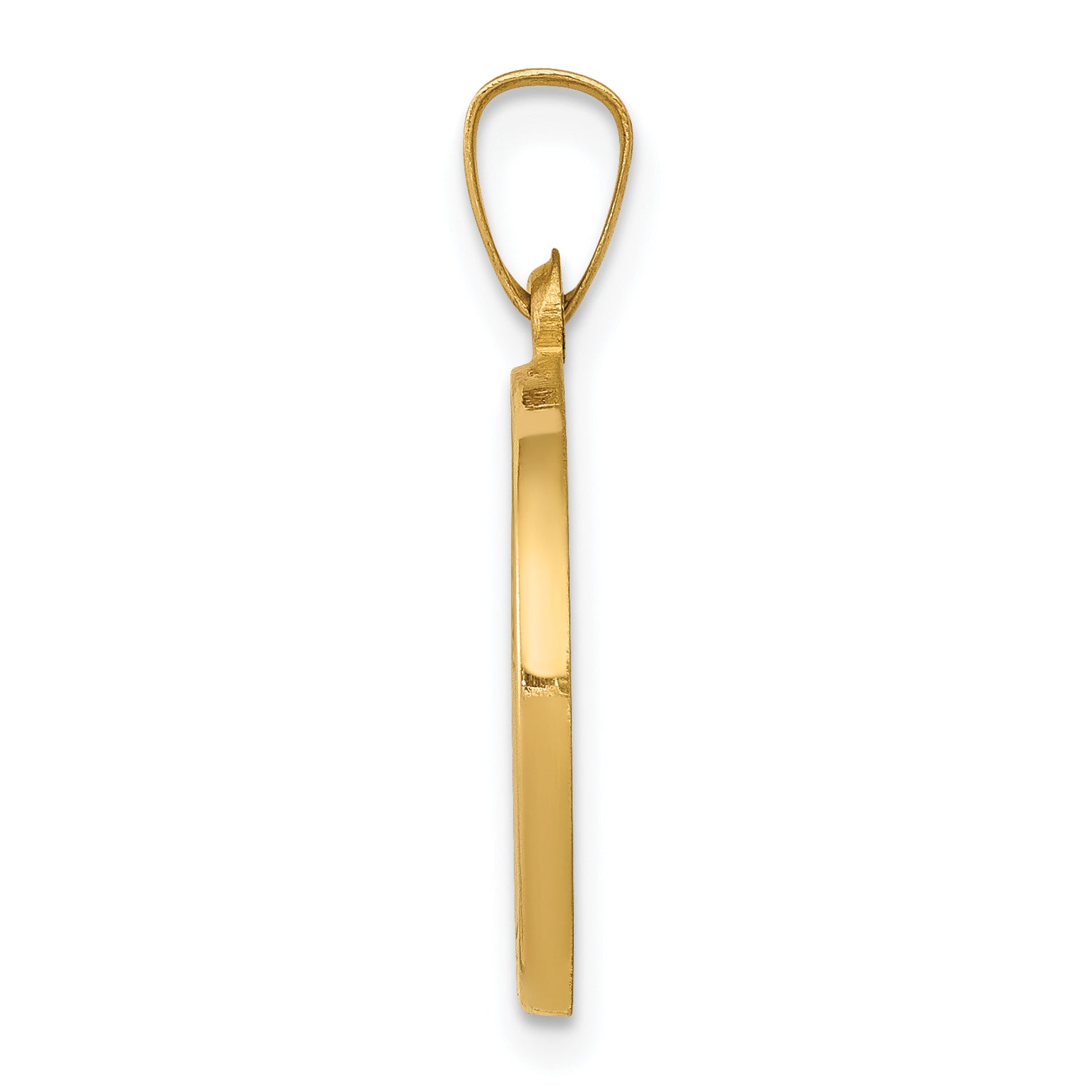 14K Polished and Satin St John Baptist Medal Hollow Pendant Secondary image