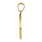 14K Polished and Satin St John Baptist Medal Hollow Pendant