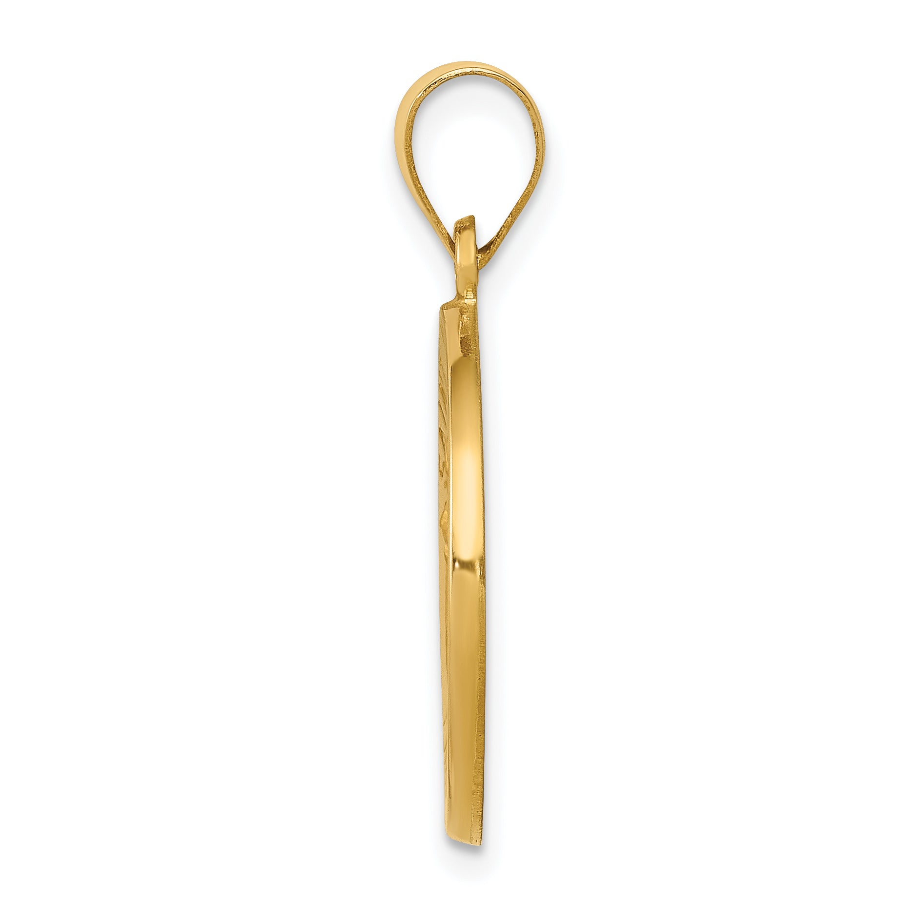 14K Polished and Satin St John Baptist Medal Hollow Pendant Secondary image