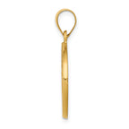 14K Polished and Satin St John Baptist Medal Hollow Pendant