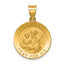 14k Polished and Satin St Joseph Medal Hollow Pendant