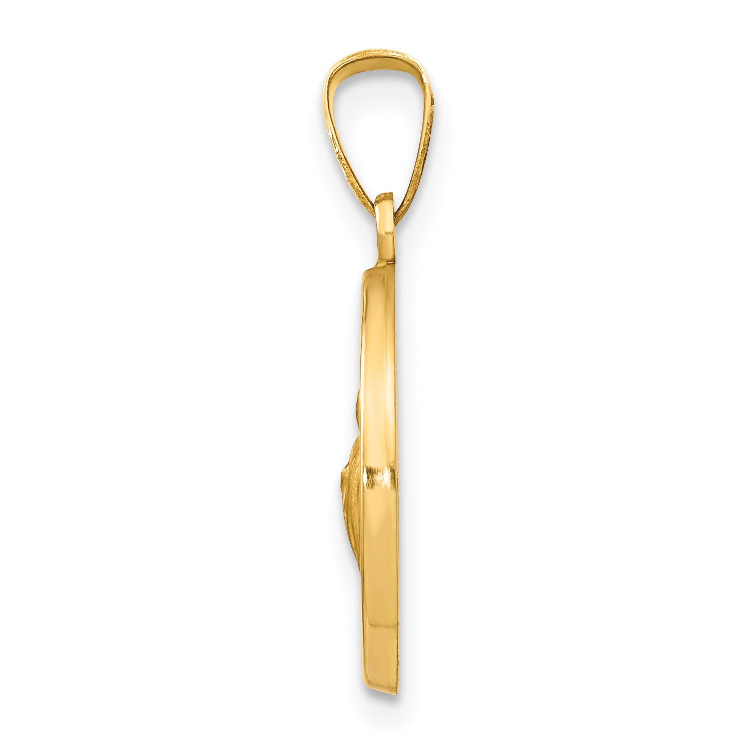 14K Polished and Satin St Jude Thaddeus Medal Hollow Pendant Secondary image