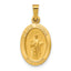 14k Polished and Satin St Jude Thaddeus Medal Hollow Pendant