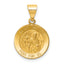 14k Polished and Satin St Matthew Medal Hollow Pendant