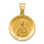 14k Polished and Satin St Nicholas Medal Hollow Pendant