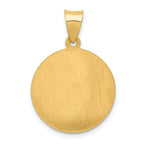 14K Polished and Satin St Patrick Medal Hollow Pendant