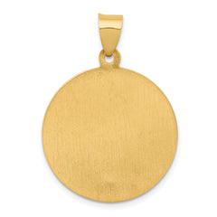 14K Polished and Satin St Patrick Medal Hollow Pendant