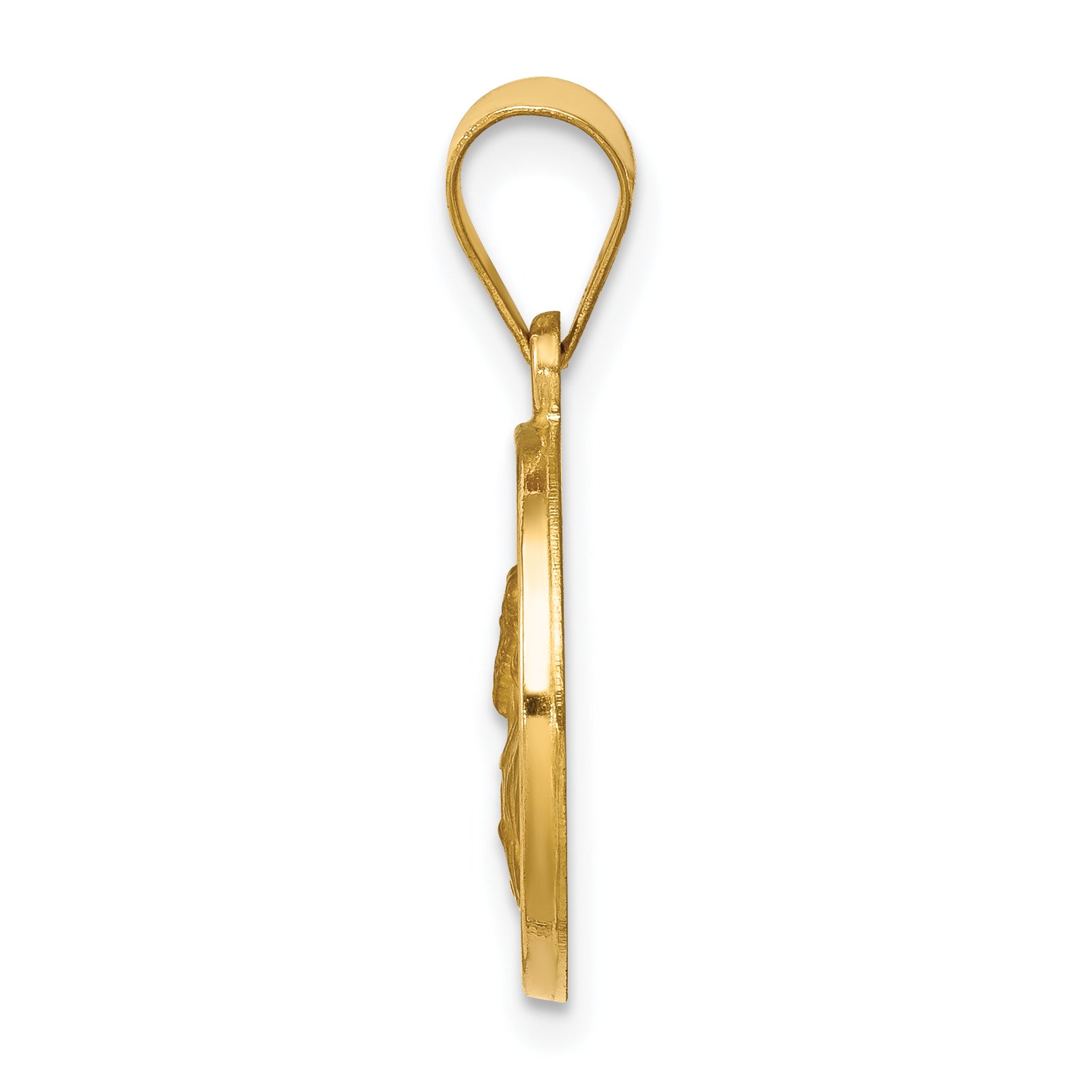 14K Polished and Satin St Paul Medal Hollow Pendant Secondary image