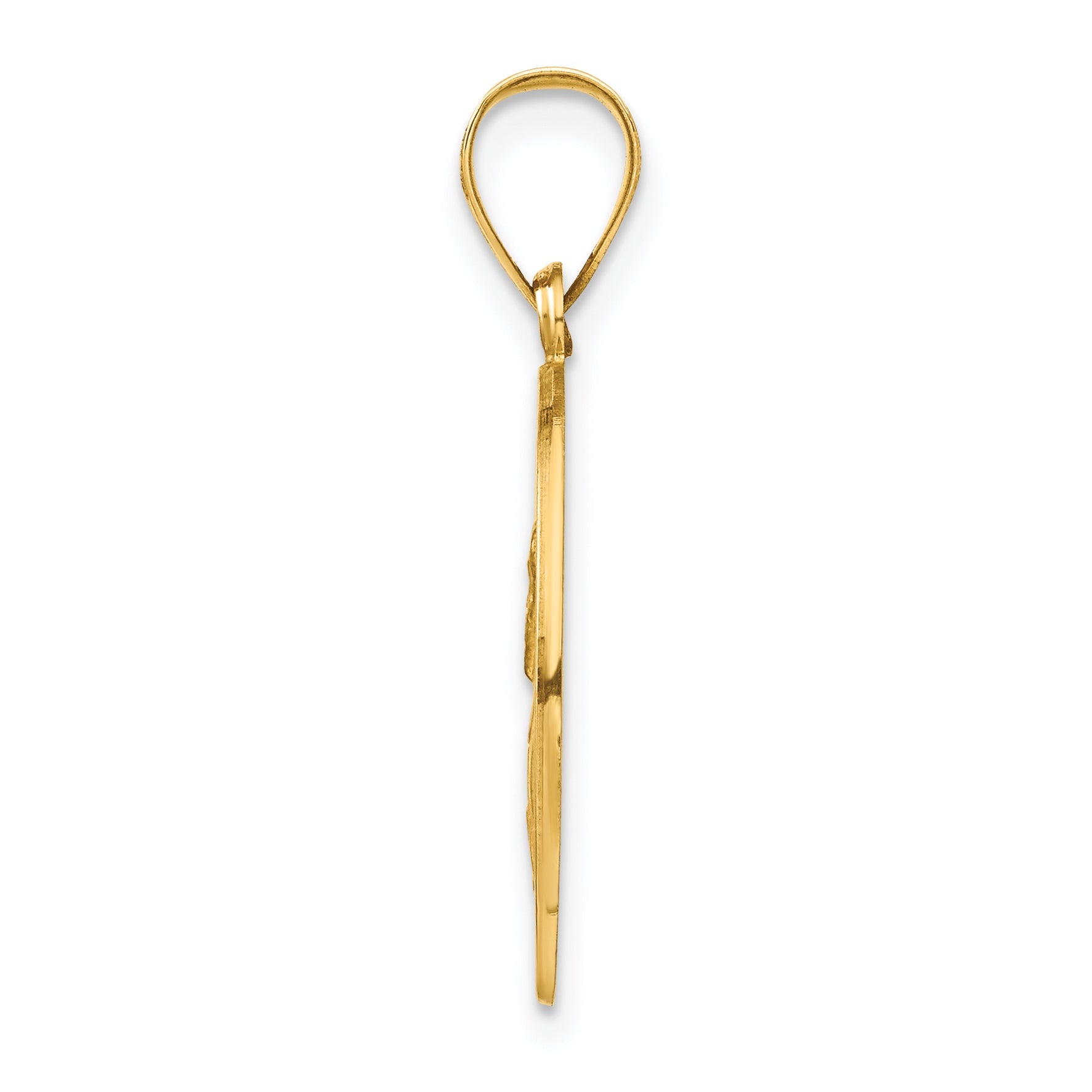 14K Polished and Satin St Paul Medal Hollow Pendant Secondary image