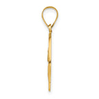 14K Polished and Satin St Paul Medal Hollow Pendant