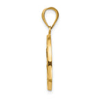 14K Polished and Satin St Peter Medal Hollow Pendant