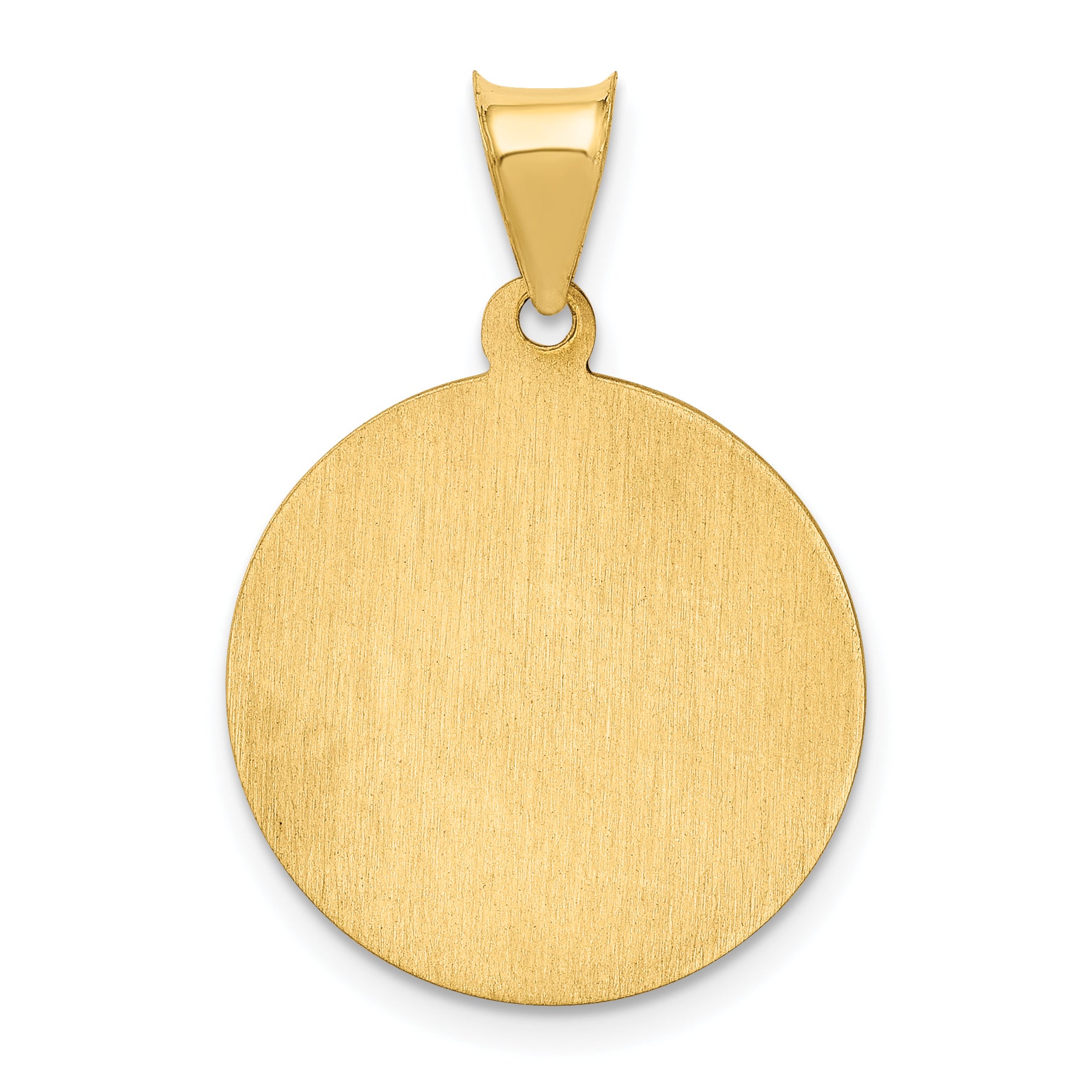 14K Polished and Satin St Peter Medal Hollow Pendant