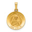 14k Polished and Satin St Theresa Medal Hollow Pendant