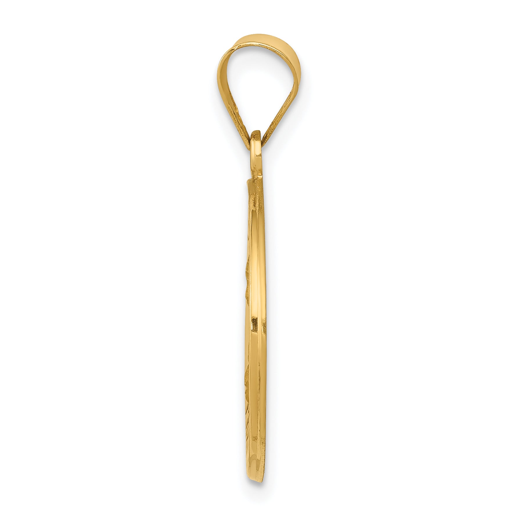 14K Polished and Satin St Theresa Medal Hollow Pendant Secondary image