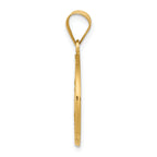 14K Polished and Satin St Theresa Medal Hollow Pendant