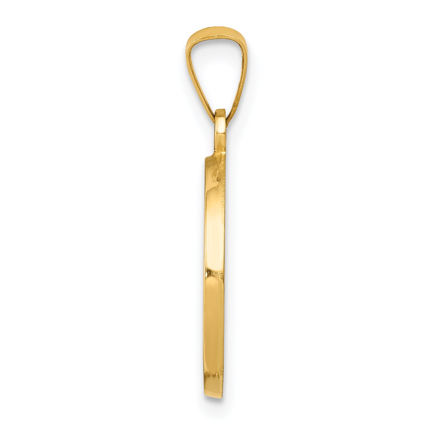 14K Polished/Satin First Holy Communion Medal Hollow Pendant Secondary image