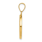14K Polished/Satin First Holy Communion Medal Hollow Pendant